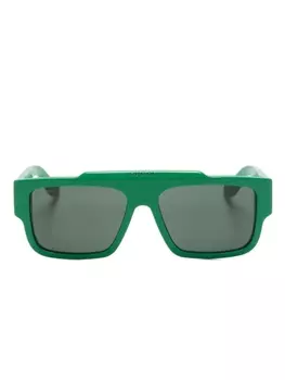 Gucci Eyewear солнцезащитные очки GG в прямоугольной оправе, зеленый