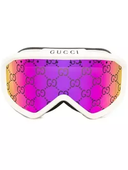Gucci Eyewear солнцезащитные очки Guccissima, белый