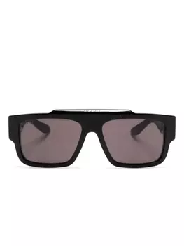 Gucci Eyewear солнцезащитные очки Guccissima в квадратной оправе, черный