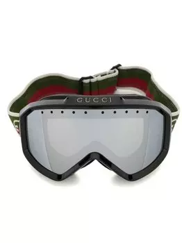 Gucci Eyewear солнцезащитные очки-маска, черный
