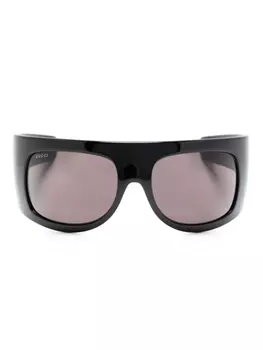 Gucci Eyewear солнцезащитные очки-маска, черный