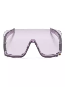 Gucci Eyewear солнцезащитные очки-маска с логотипом Square G, фиолетовый
