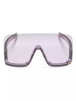 Gucci Eyewear солнцезащитные очки-маска с логотипом Square G, фиолетовый