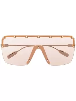 Gucci Eyewear солнцезащитные очки-маска, серебристый