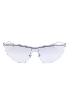 Gucci Eyewear солнцезащитные очки-маска, серебристый