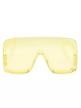 Gucci Eyewear солнцезащитные очки-маска, желтый
