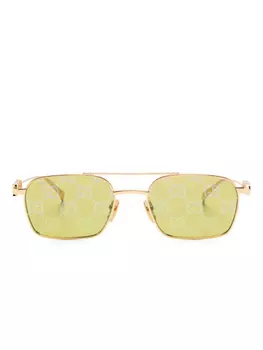 Gucci Eyewear солнцезащитные очки-навигаторы, золотой