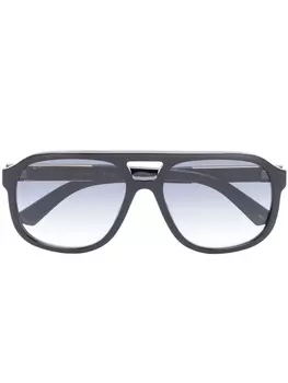 Gucci Eyewear солнцезащитные очки-пилоты, черный