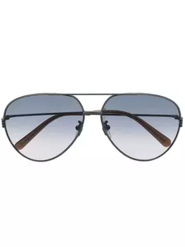 Gucci Eyewear солнцезащитные очки-пилоты, черный