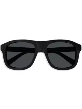 Gucci Eyewear солнцезащитные очки-пилоты, черный