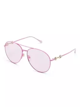 Gucci Eyewear солнцезащитные очки-пилоты, розовый