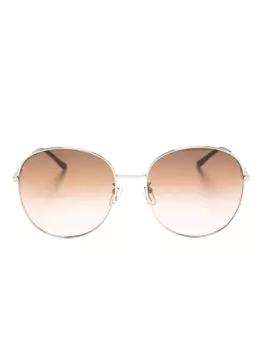 Gucci Eyewear солнцезащитные очки-пилоты с эффектом градиента, серебристый
