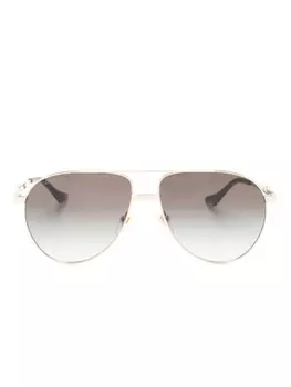 Gucci Eyewear солнцезащитные очки-пилоты с эффектом градиента, золотистый