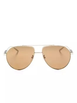 Gucci Eyewear солнцезащитные очки-пилоты с логотипом, золотистый