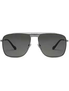 Gucci Eyewear солнцезащитные очки-пилоты с затемненными линзами, черный