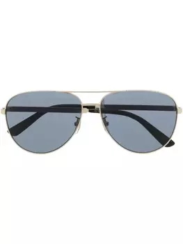 Gucci Eyewear солнцезащитные очки-пилоты, золотистый