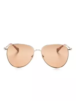 Gucci Eyewear солнцезащитные очки-пилоты, золотистый