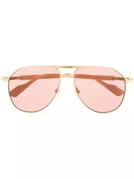 Gucci Eyewear солнцезащитные очки-пилоты, золотистый
