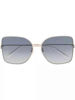 Gucci Eyewear солнцезащитные очки с эффектом градиента, золотистый
