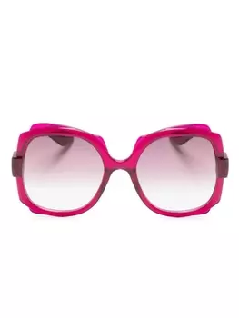 Gucci Eyewear солнцезащитные очки с эффектом градиента, фиолетовый