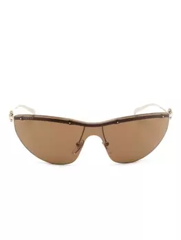 Gucci Eyewear солнцезащитные очки с декором Horsebit, золотистый