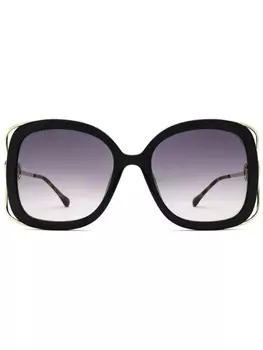 Gucci Eyewear солнцезащитные очки с декором Horsebit, черный
