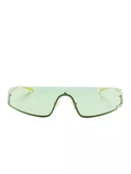 Gucci Eyewear солнцезащитные очки с декором Square-G, зеленый