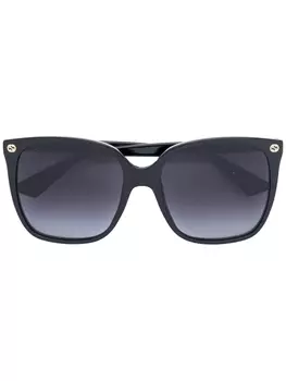 Gucci Eyewear солнцезащитные очки с градиентными линзами, черный