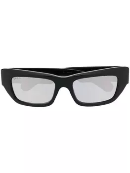 Gucci Eyewear солнцезащитные очки с логотипом, черный