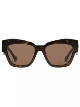 Gucci Eyewear солнцезащитные очки с логотипом Double G, коричневый