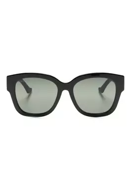 Gucci Eyewear солнцезащитные очки с логотипом Double G, черный