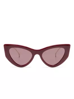 Gucci Eyewear солнцезащитные очки с логотипом Double G, красный