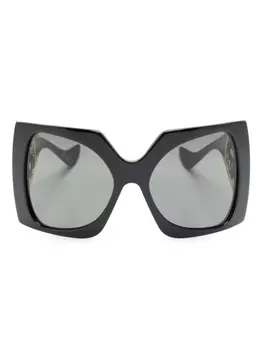 Gucci Eyewear солнцезащитные очки с логотипом Interlocking G, черный