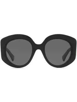Gucci Eyewear солнцезащитные очки с логотипом Interlocking G, черный