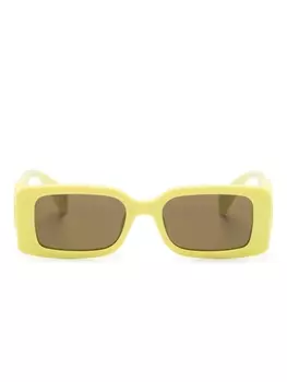 Gucci Eyewear солнцезащитные очки с логотипом Interlocking G, желтый