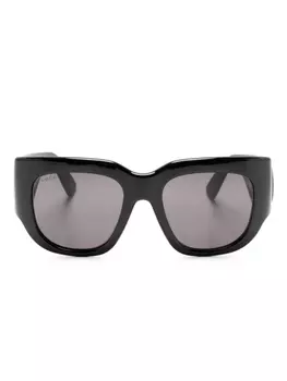 Gucci Eyewear солнцезащитные очки с логотипом Interlocking G, черный