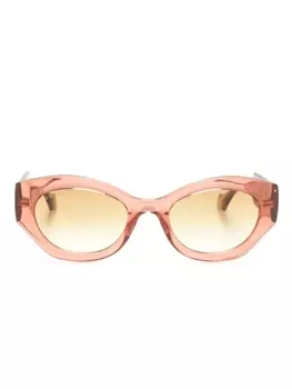 Gucci Eyewear солнцезащитные очки с логотипом Interlocking G, коричневый