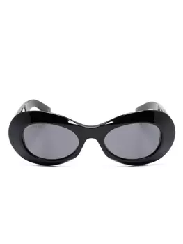 Gucci Eyewear солнцезащитные очки с логотипом Interlocking G, черный