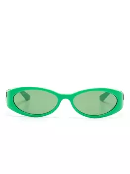 Gucci Eyewear солнцезащитные очки с логотипом Interlocking G, зеленый