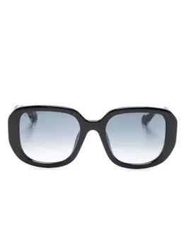 Gucci Eyewear солнцезащитные очки с логотипом Interlocking G, черный