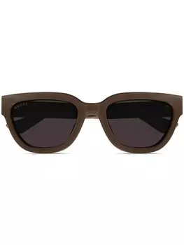 Gucci Eyewear солнцезащитные очки с логотипом Interlocking G, коричневый