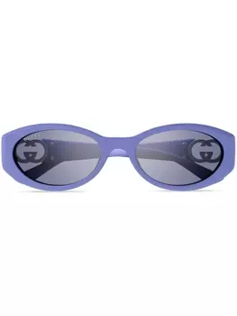 Gucci Eyewear солнцезащитные очки с логотипом Interlocking G, фиолетовый