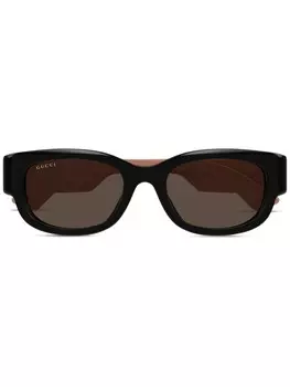 Gucci Eyewear солнцезащитные очки с логотипом Interlocking G, черный