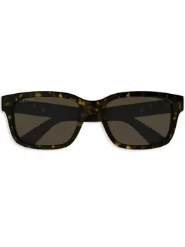 Gucci Eyewear солнцезащитные очки с логотипом, коричневый