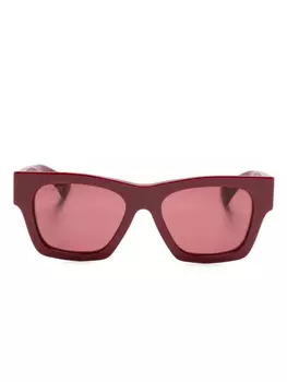 Gucci Eyewear солнцезащитные очки с логотипом, красный