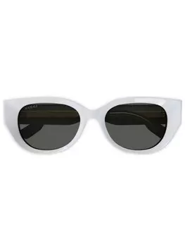 Gucci Eyewear солнцезащитные очки с логотипом, серый