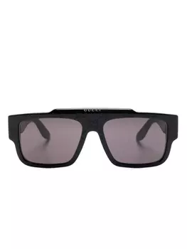 Gucci Eyewear солнцезащитные очки с монограммой GG, серый