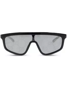 Gucci Eyewear солнцезащитные очки с оправой маски, черный