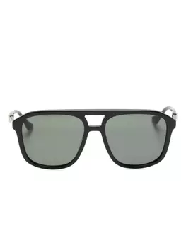Gucci Eyewear солнцезащитные очки с отделкой Web, черный