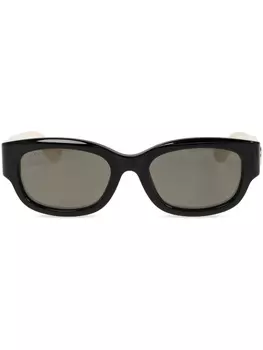 Gucci Eyewear солнцезащитные очки с переплетенными буквами G, черный
